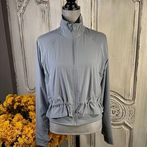 FLX Women's Workout Green Gray Front Zip Jacket